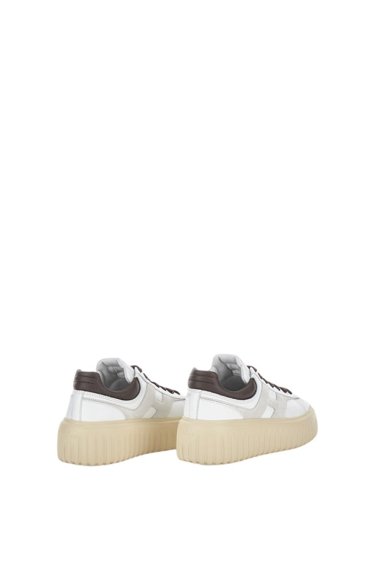 Hogan White Leather Sneakers With Lateral 'H' Detail