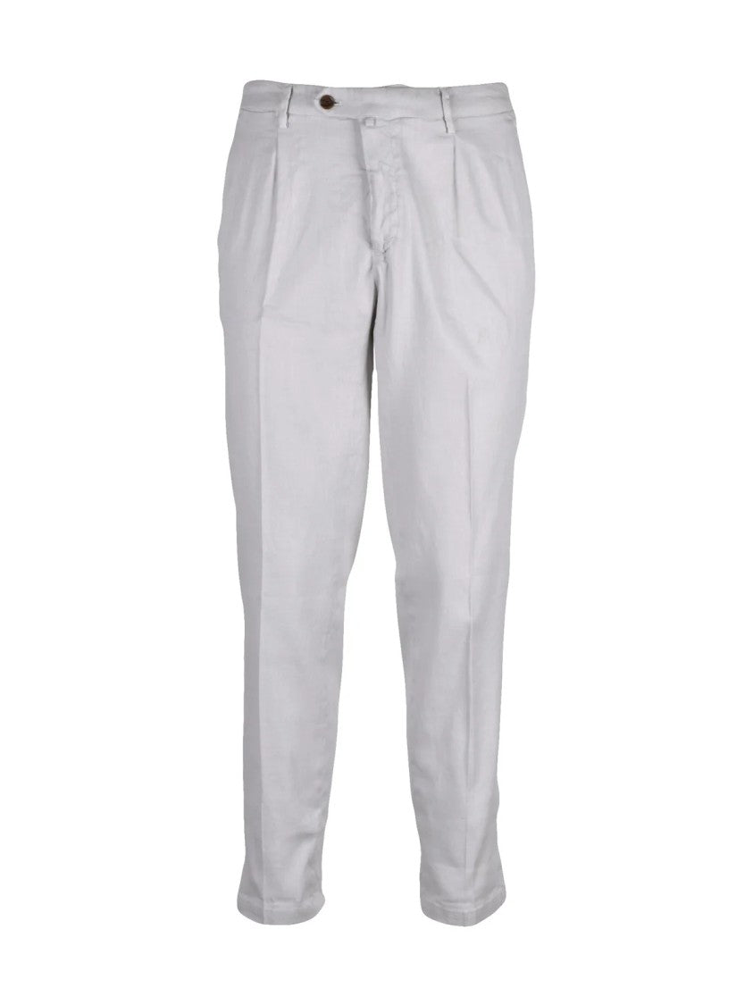 Briglia 1949 Briglia 1949 Grey Linen Cotton Stretch Trousers