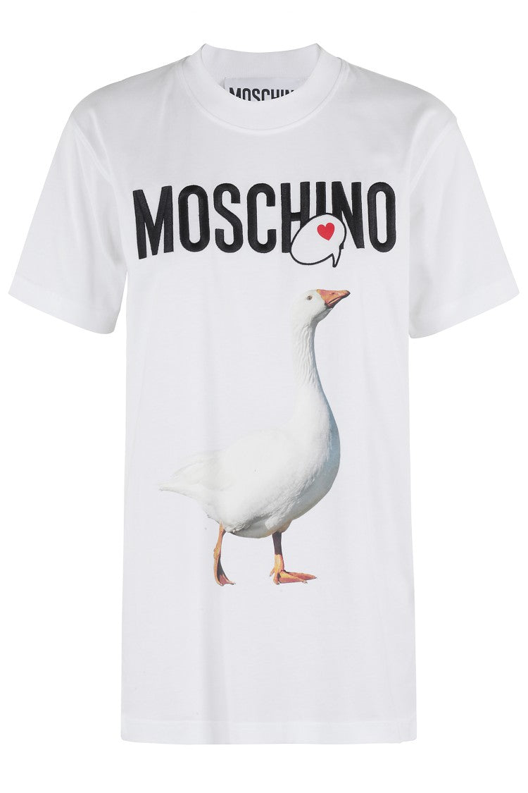 Moschino Relaxed-Fit T-Shirt With Playful Duck Graphic