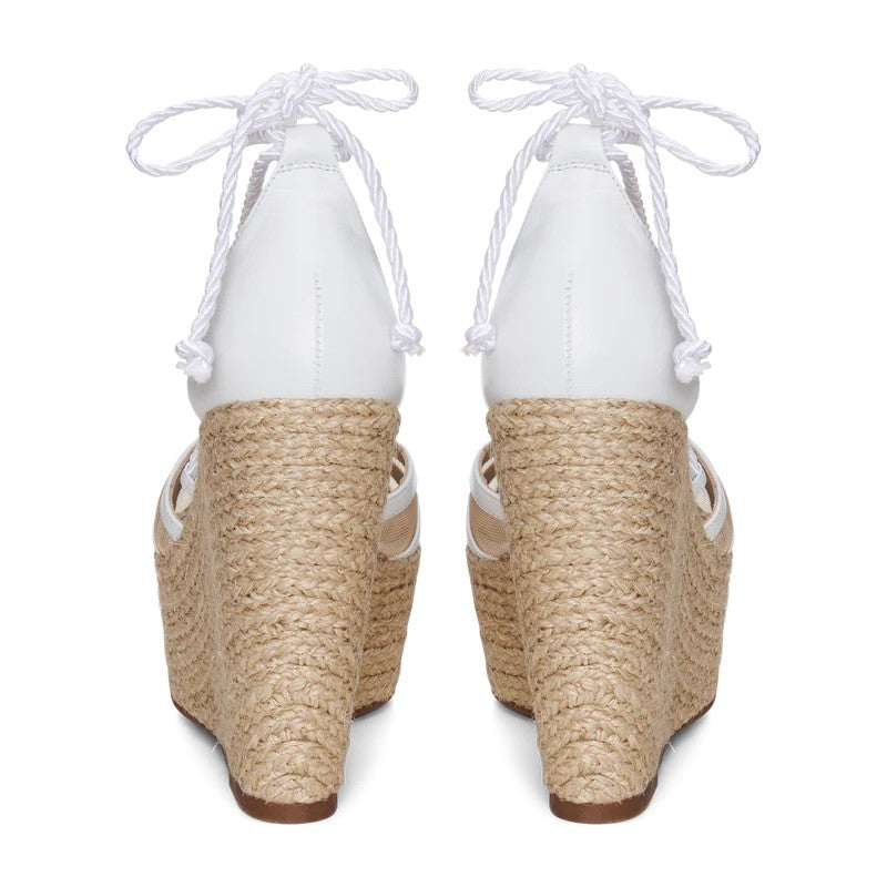 M+E' Woven Jute Platform Sandals