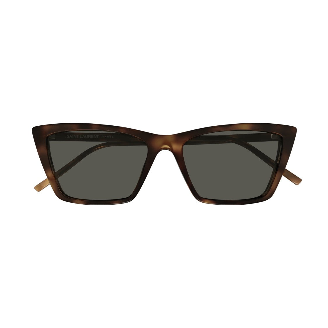 Saint Laurent Sl 737 Mica Thin Angular Tortoiseshell Cat-Eye Sunglasses
