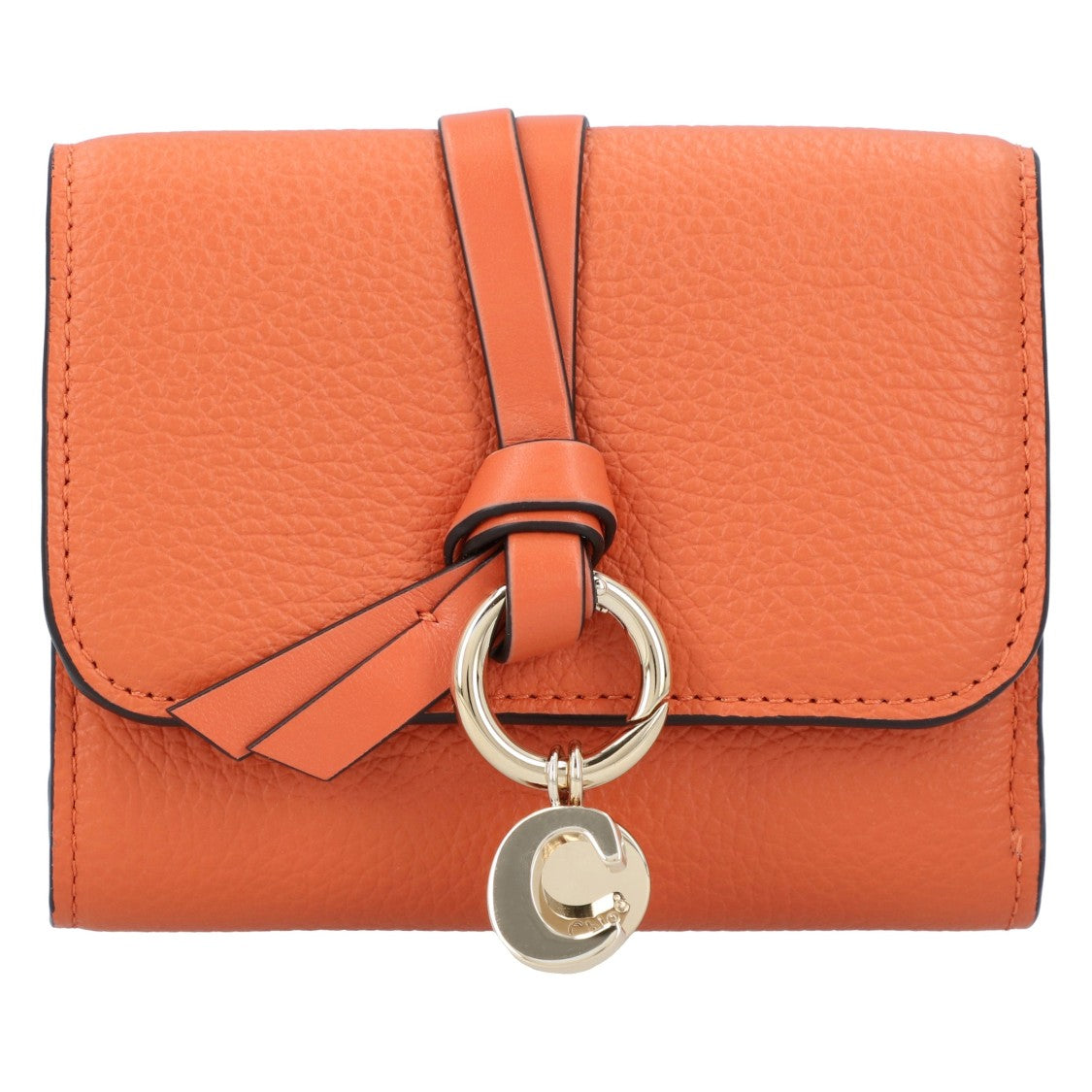 Chloé Small Alphabet Tri-Fold Wallet Orange