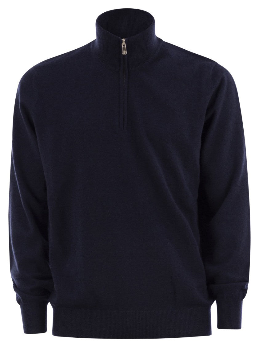 Brunello Cucinelli Cashmere Turtleneck Sweater With Zipper