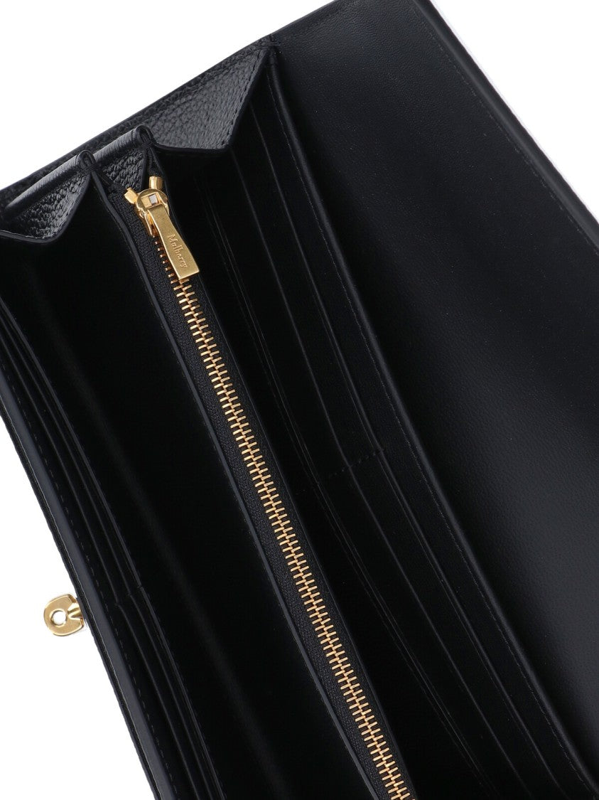 Mulberry Textured Black Calf Leather Darley Wallet