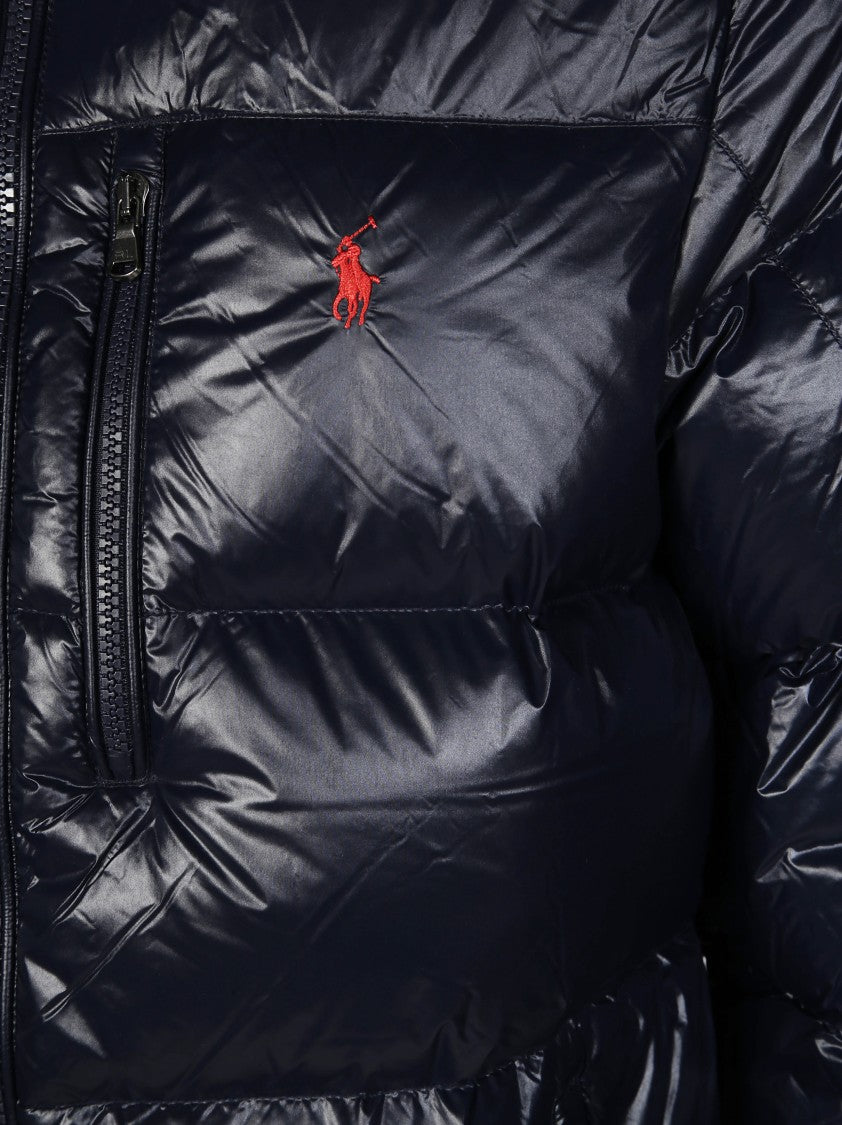 Polo Ralph Lauren Shiny Quilted Bomber Jacket With Hood