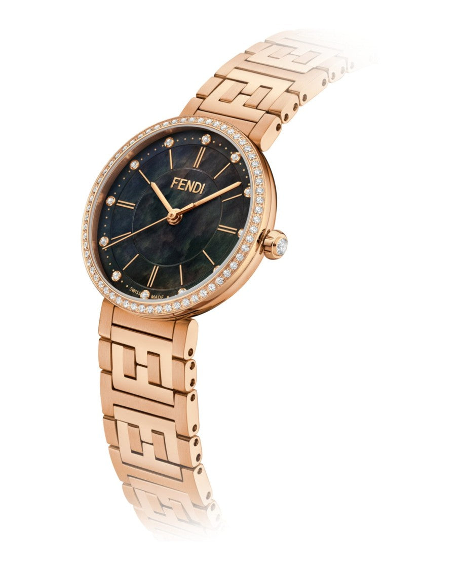Fendi 75-Diamond Rose Gold Timepiece
