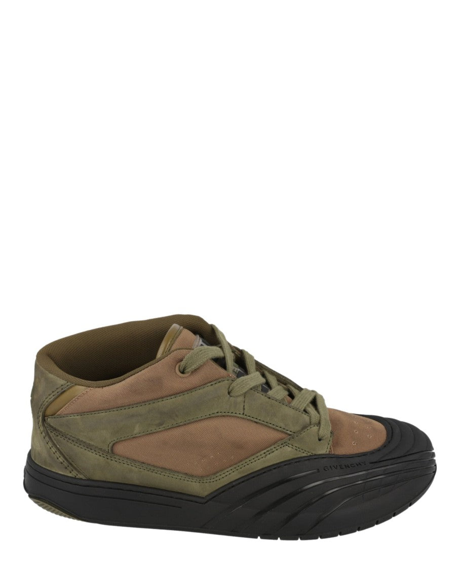 Givenchy Suede Trimmed Mid-Top Sneakers