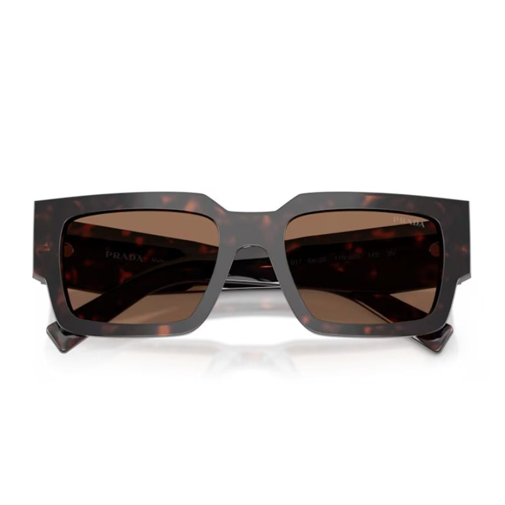 Prada Pr B17s Symbole Square Frame Tortoiseshell Acetate Sunglasses