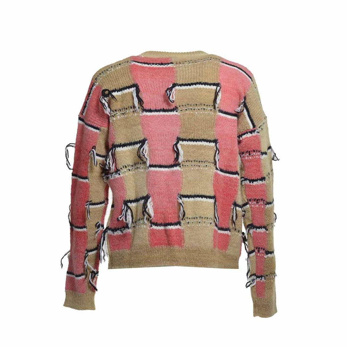 Marni Multicolor Intarsia Pattern Mohair Blend Sweater