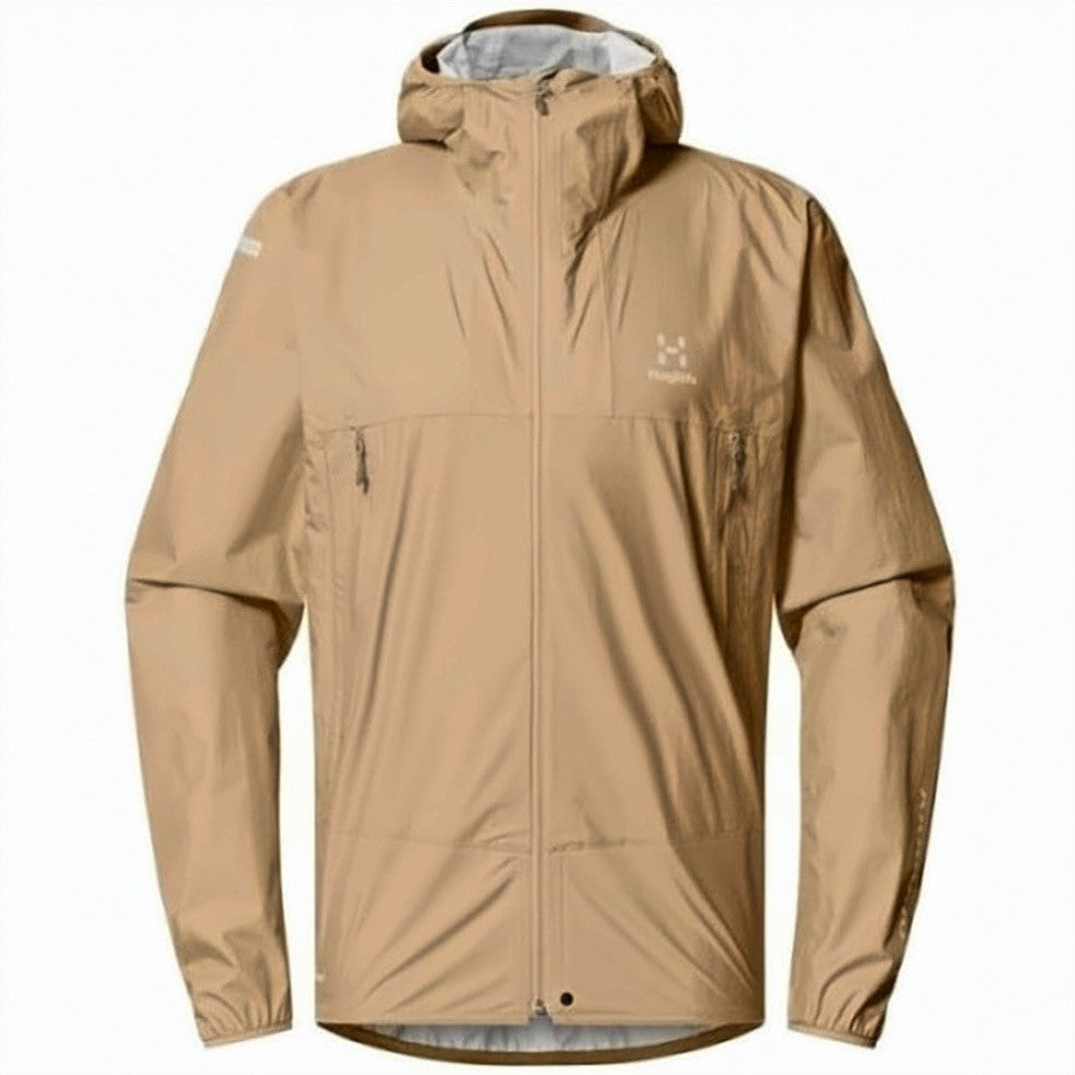 Haglöfs Lightweight Brown Jacket With Adjustable Hood