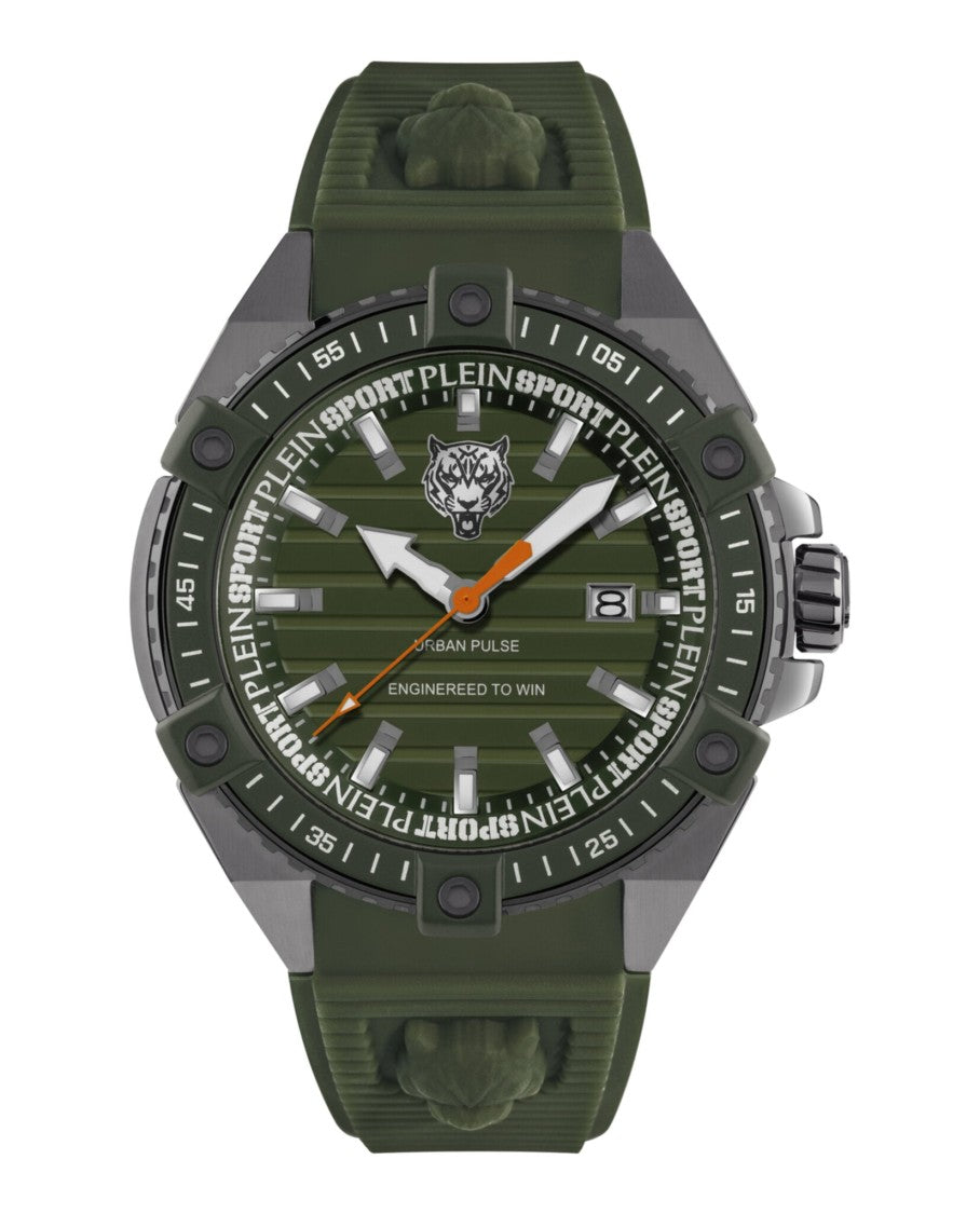 Plein Sport Urban Pulse Silicone Watch With Gunmetal Case