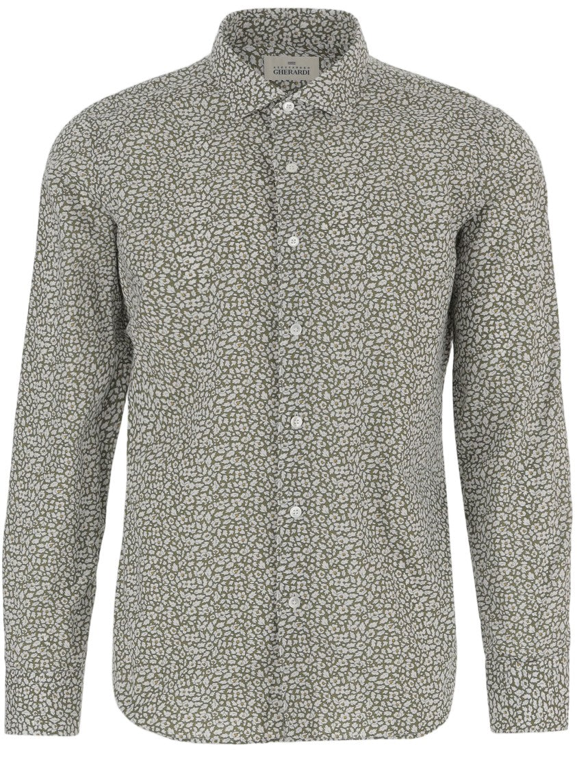 Gherardi Linen Shirt With All-Over Floral Print