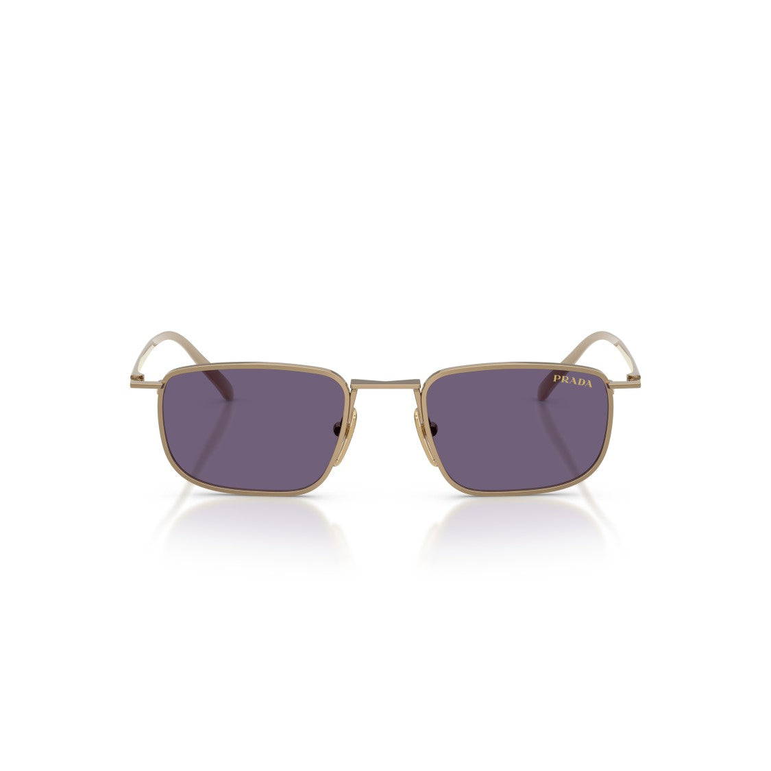 Prada 0Pr D52s Rectangular Metal Sunglasses