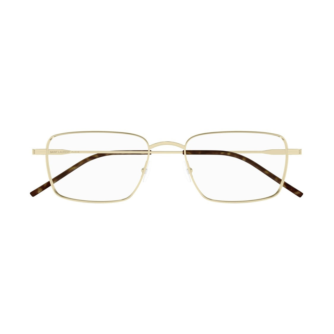 Saint Laurent Sl 844 Rectangular Gold-Toned Metal Frame Eyeglasses