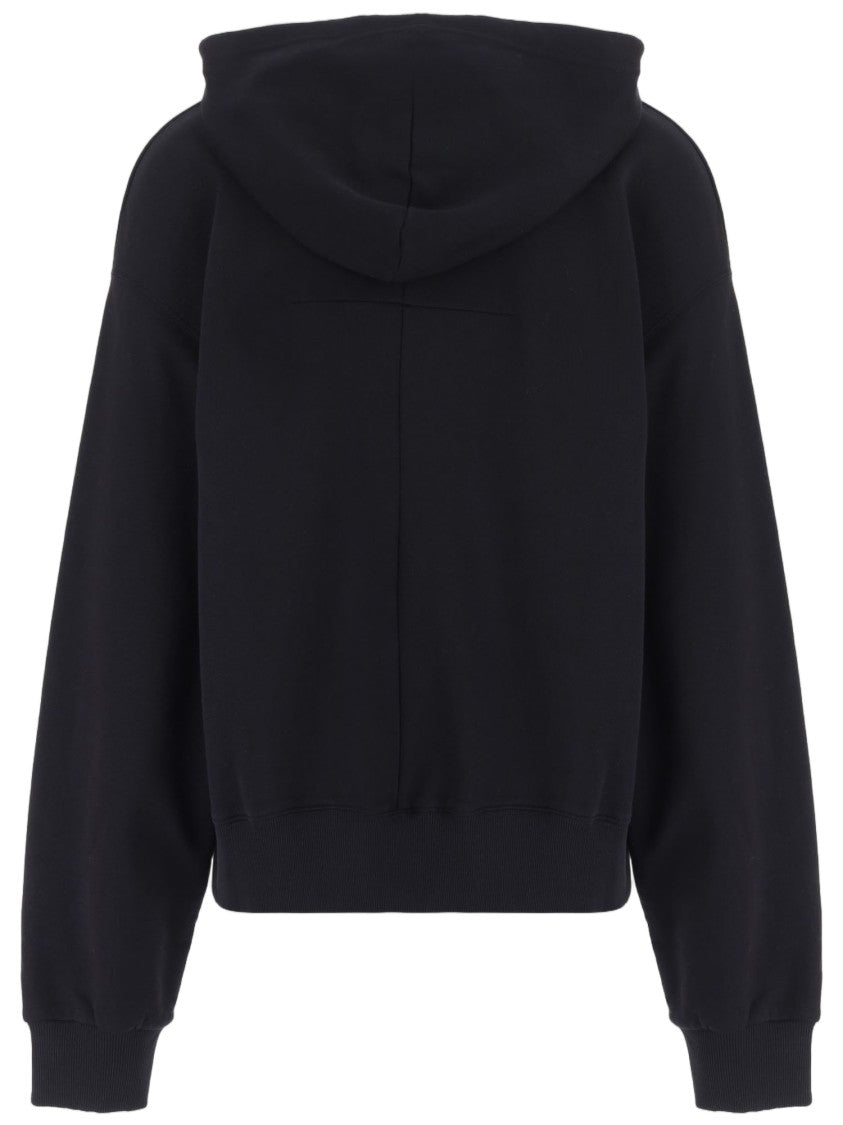 Matieres Fecales Cotton Sweatshirt With Adjustable Hood And Front Zipper