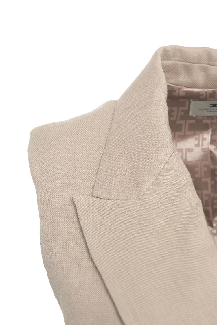 Elisabetta Franchi Linen Blend Mini Dress