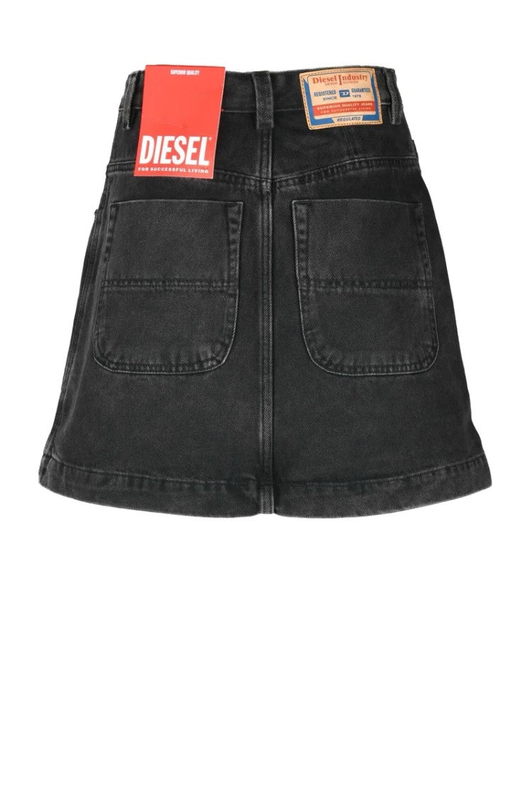 Diesel Black Cotton Women's Mini Denim Skirt