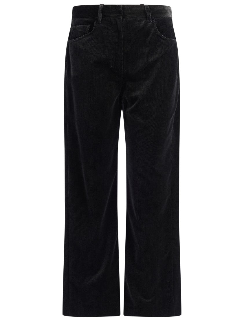 Max Mara Tailored Black Straight-Leg Pants With Five-Pocket Design