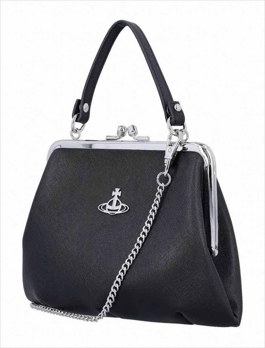 Vivienne Westwood Structured Black Shoulder Bag
