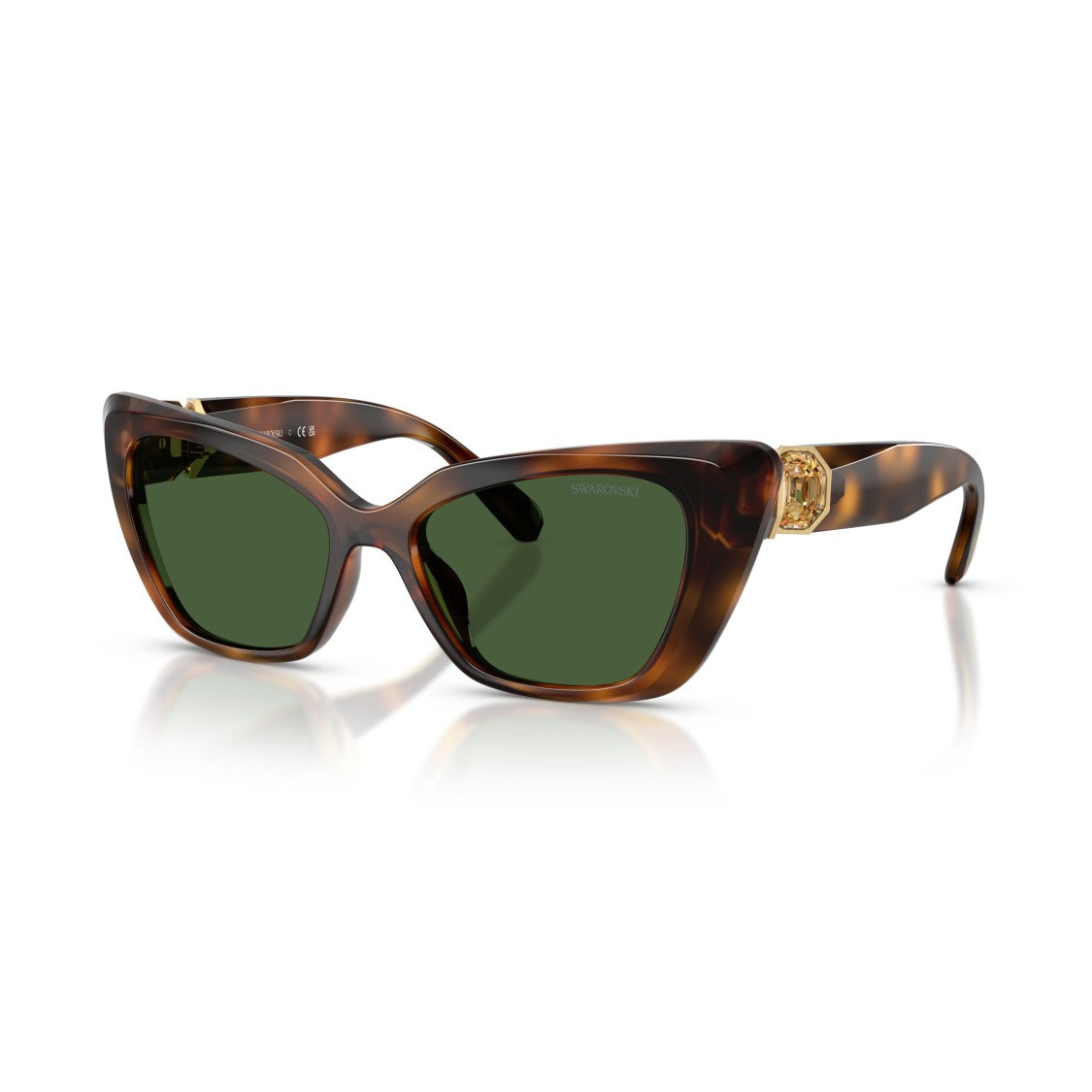 Swarovski 0Sk6047 Cat-Eye Sunglasses With Tortoiseshell Frame