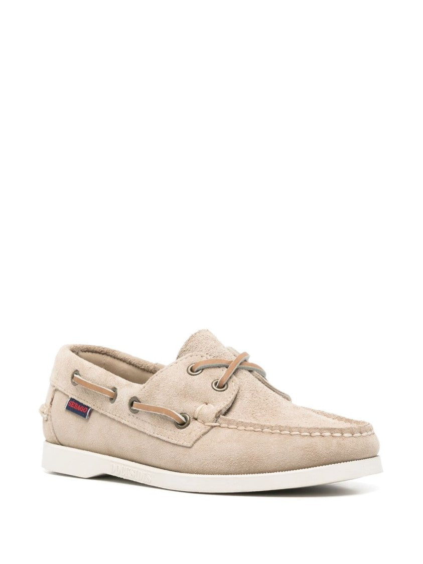 Sebago Classic Suede Loafers With Decorative Laces