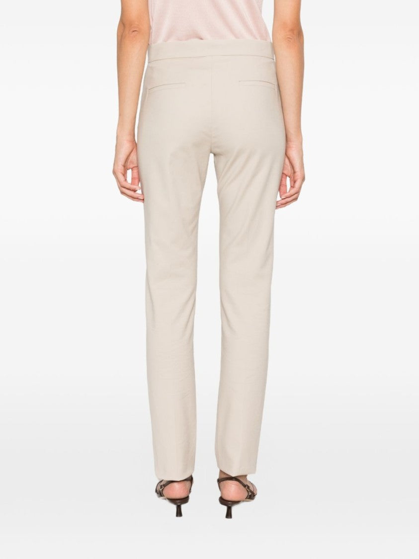 Max Mara Tailored Silk And Nylon Trousers With Concealed Fastening