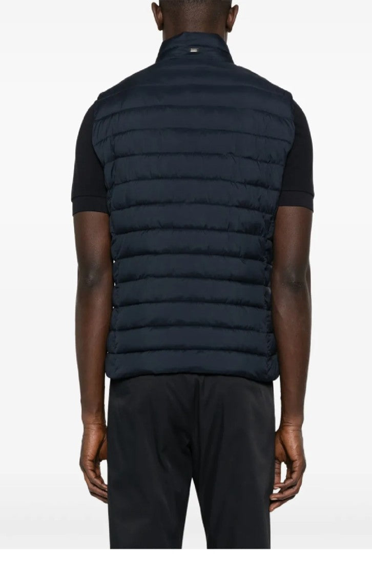 Herno Quilted Sleeveless Vest With High Collar