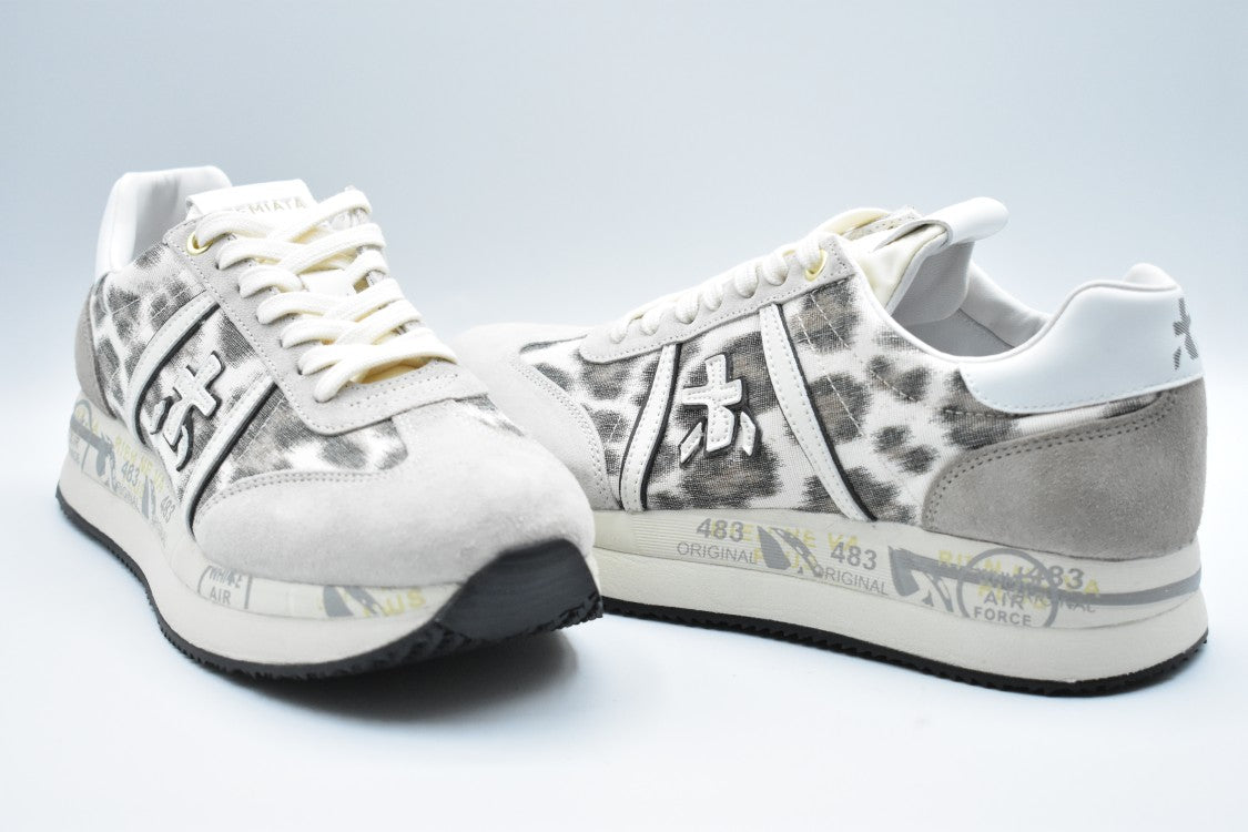 Premiata Spotted Lace-Up Shoes With Cushioned Sole