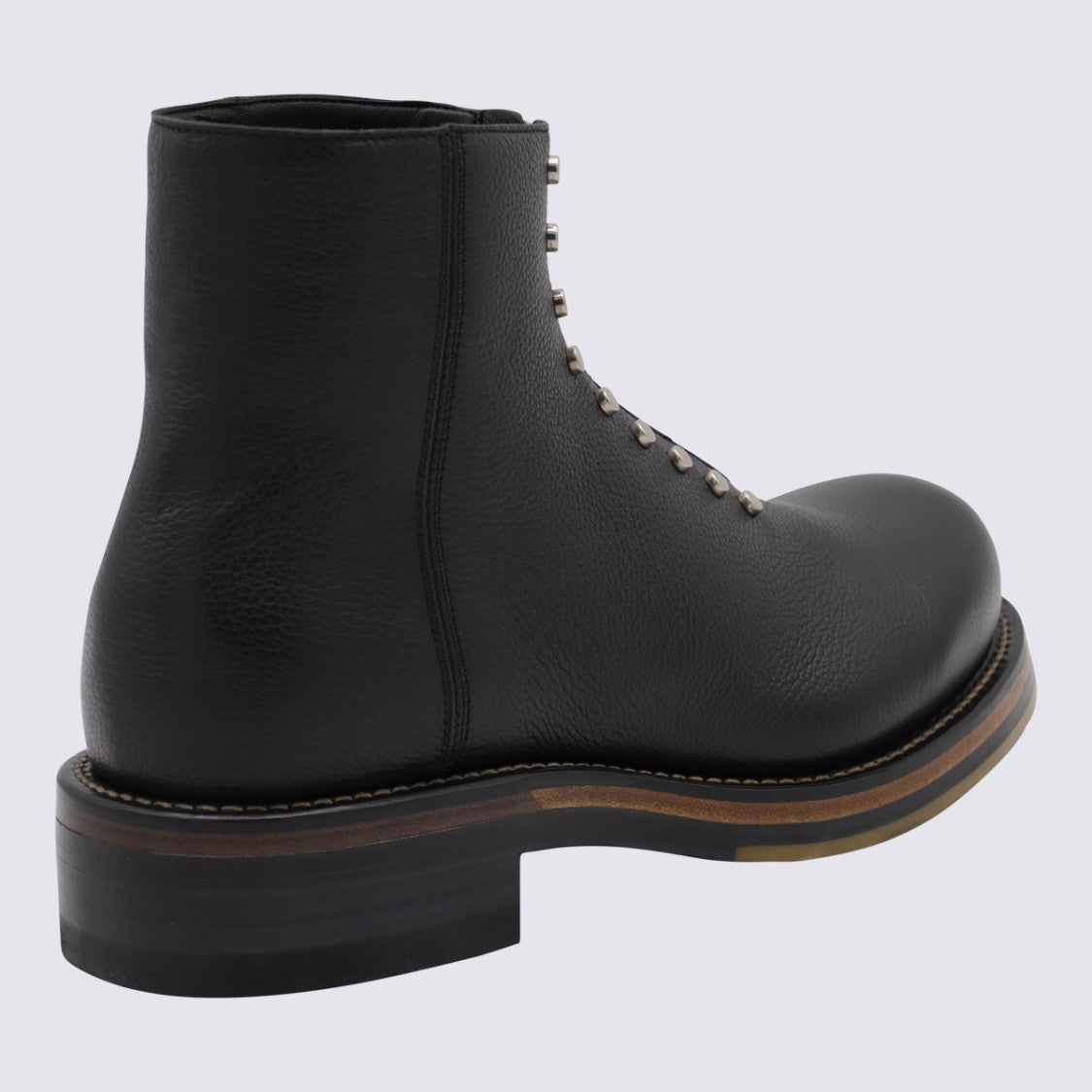 Alexander Mcqueen Black Leather Boots
