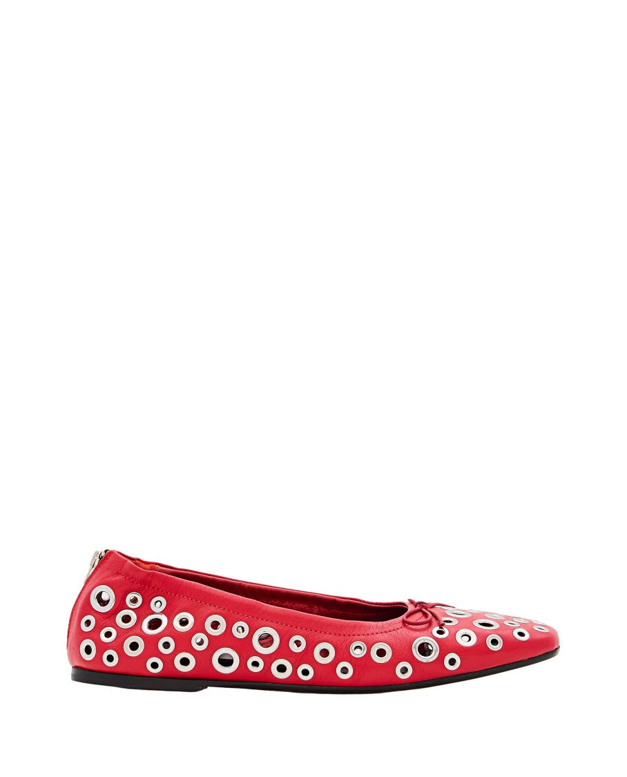 Golden Goose Red Leather Amy Ballet Flats