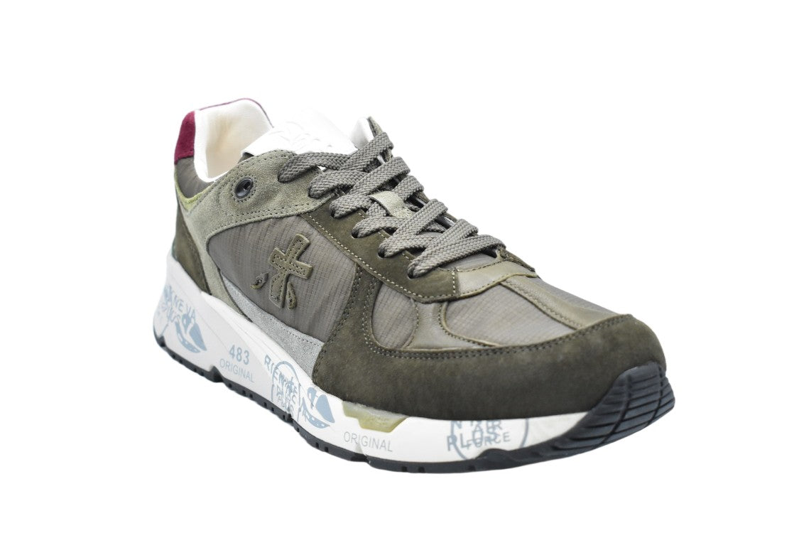 Premiata Green Leather Lining Versatile Performance Shoes
