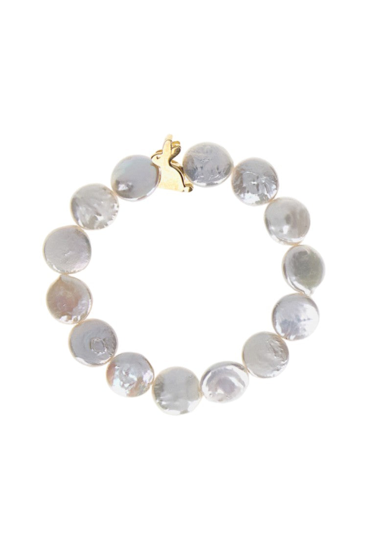 Aliita Rabbit Pearl 9K Gold Flat Pearl Bracelet