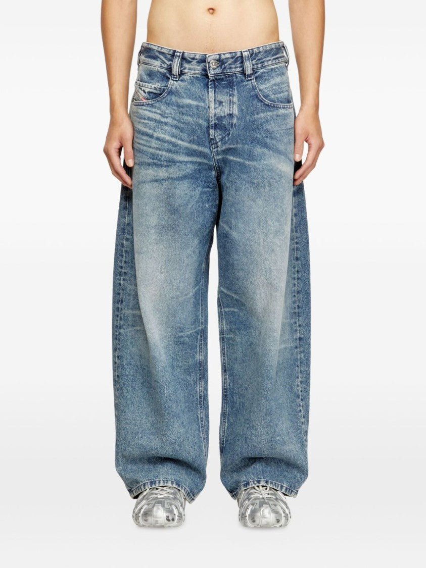 Diesel Relaxed Wide-Leg Jeans