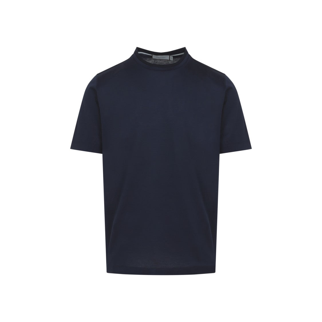 Canali Relaxed Fit Crew Neck T-Shirt In Soft Blue Cotton