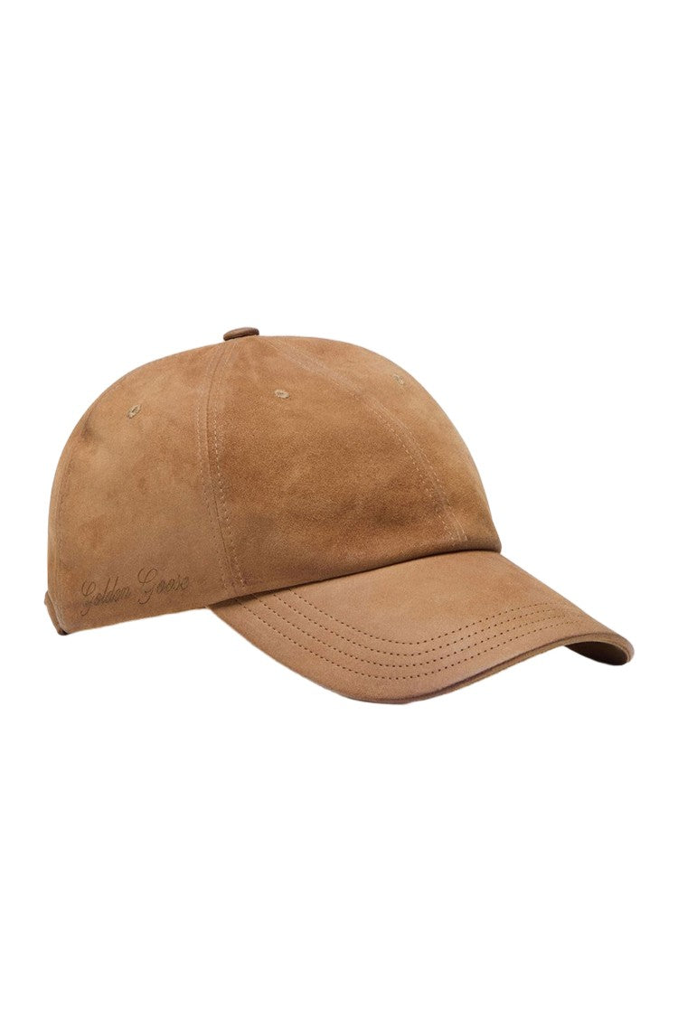 Golden Goose Beige Waxed Suede Journey Baseball Cap