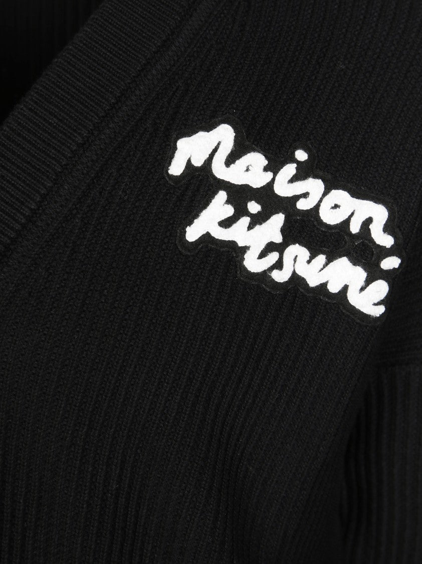 Maison Kitsuné Maison Kitsune Handwriting Comfort Ribbed Cardigan