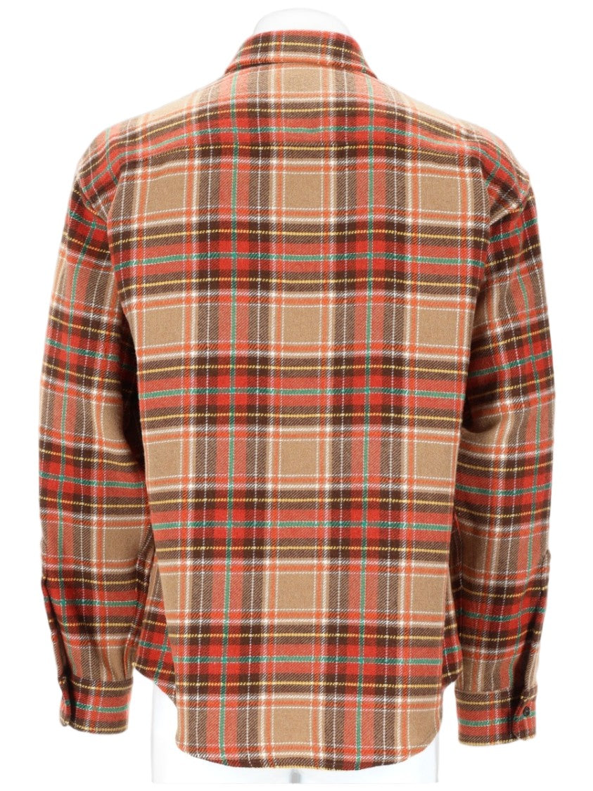 Dsquared2 Plaid Military Button-Up Wool-Blend Shirt