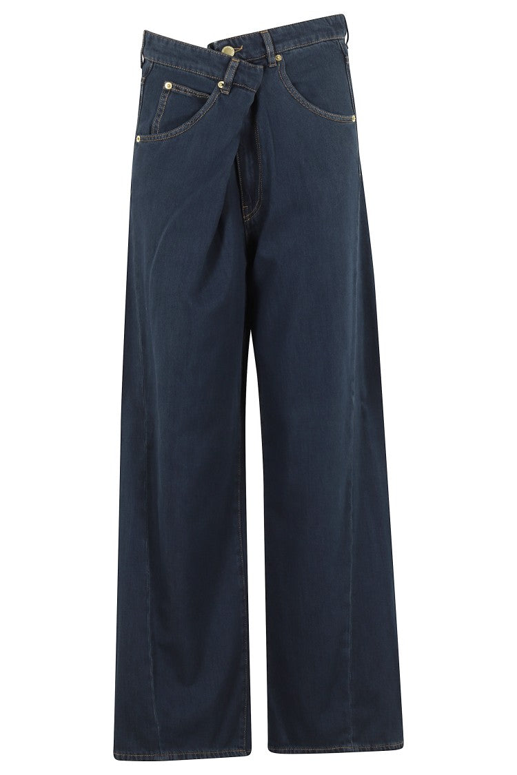 Darkpark Ines Fold Over Tencel Denim Jeans