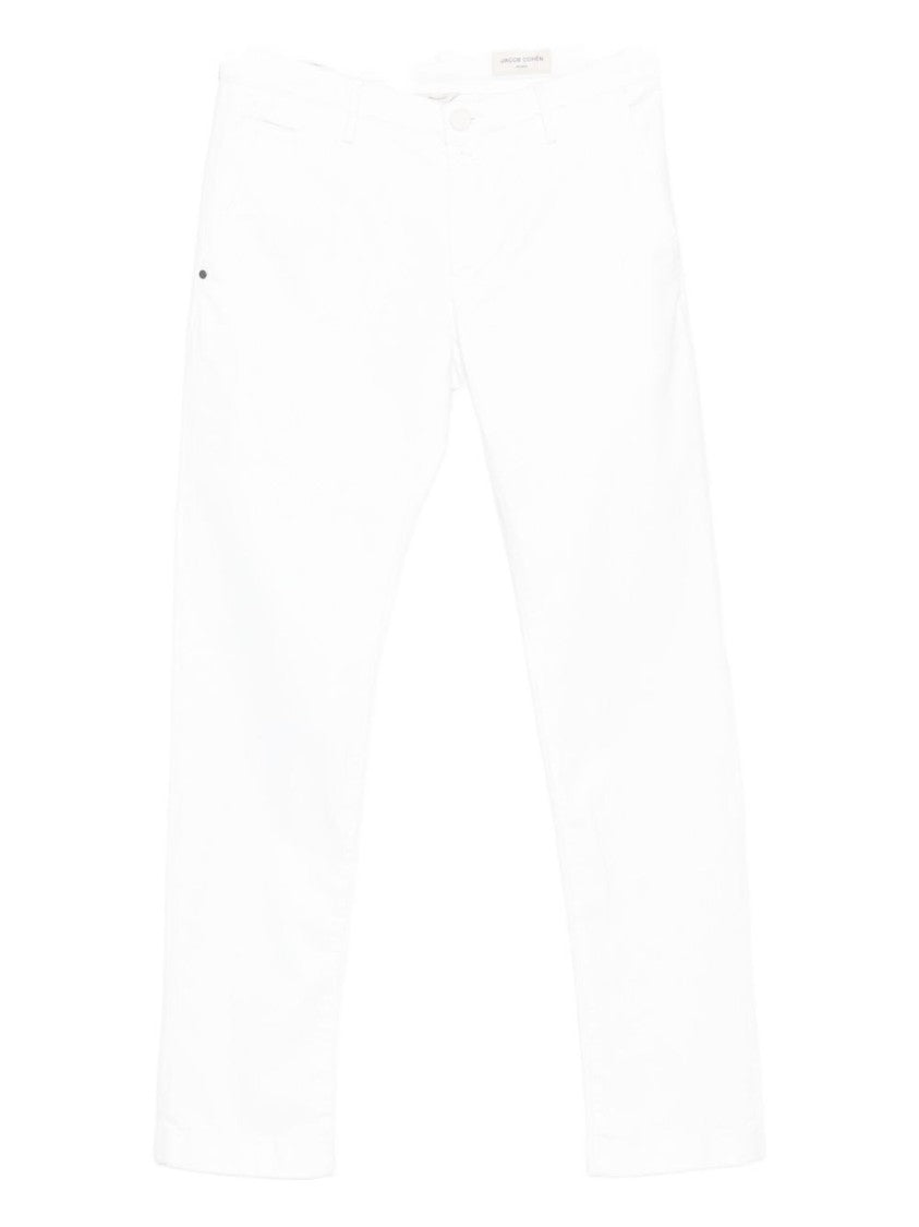 Jacob Cohen White Straight-Leg Trousers With Classic Five-Pocket Style