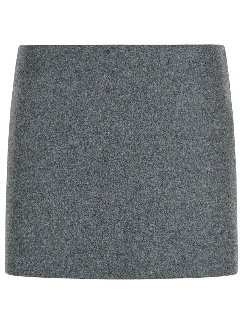 Sportmax 'Poggio' Grey Virgin Wool Skirt