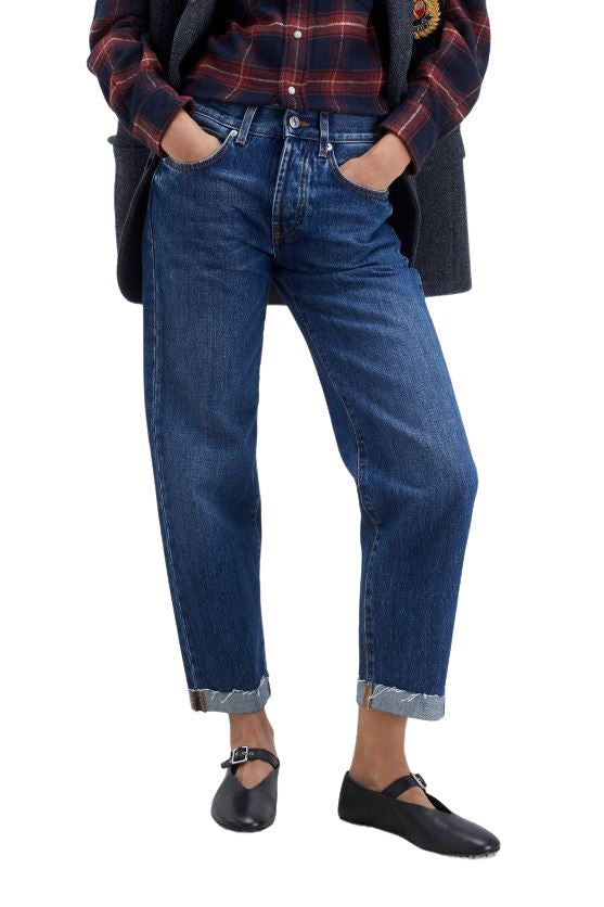 Roy Rogers Straight Jeans Raw-Cut Hem And Logo