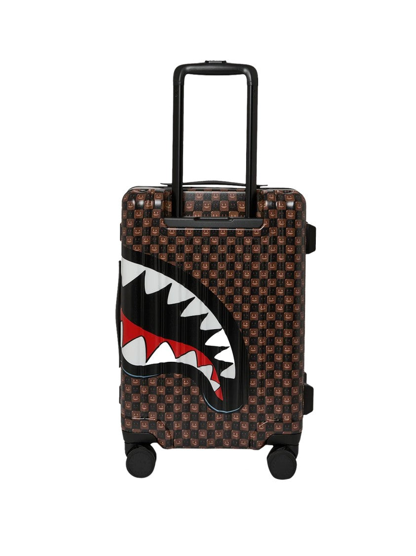 Sprayground Brown Sharks In Paris Wtf Bubble Check Carry-On