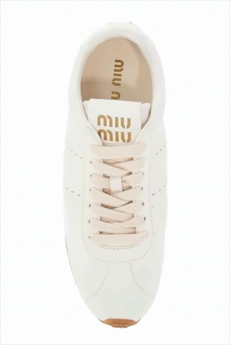 Miu Miu Lace-Up Low-Profile Miu Miu Sneakers