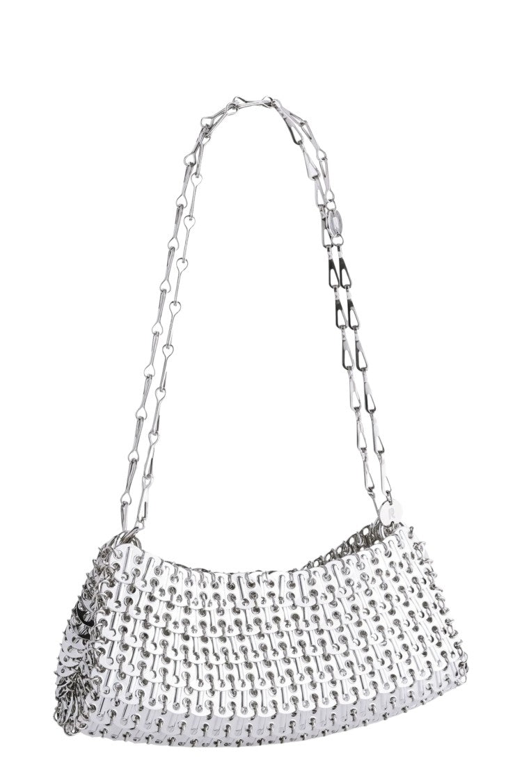 Rabanne Silver Metal Handbag Hand-Assembled Metal Handbag
