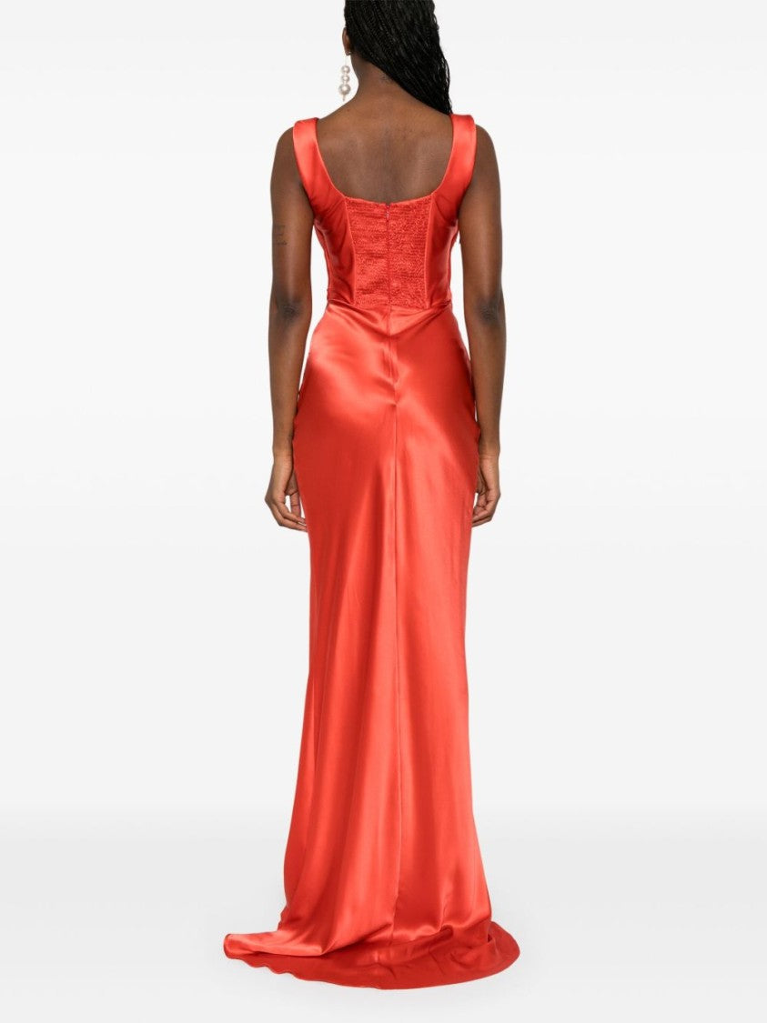 Giuseppe Di Morabito Silk Dress With Square Neckline