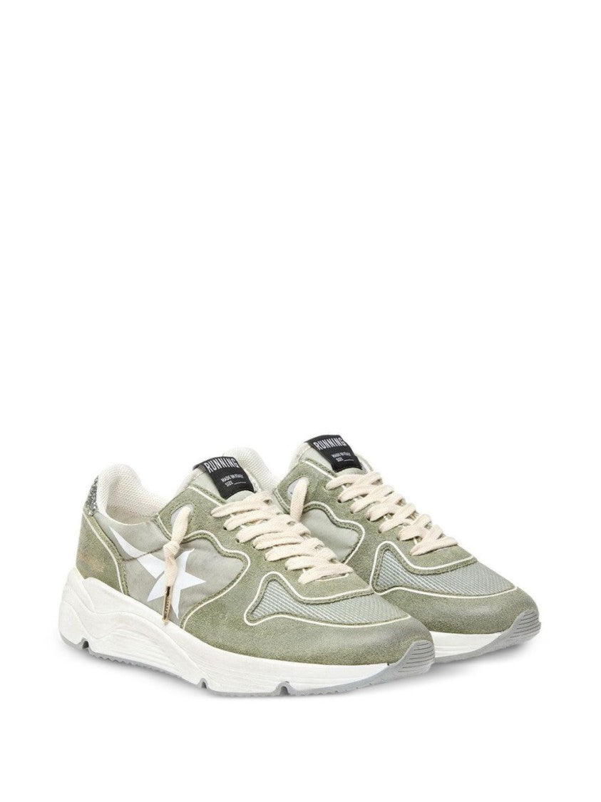 Golden Goose Sleek Silhouette Sneakers With Glittery Accents