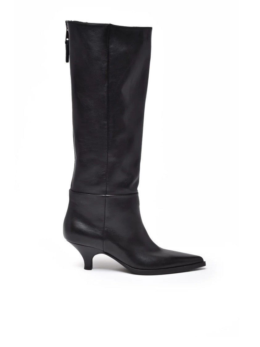 Elena Iachi Black Leather Boots