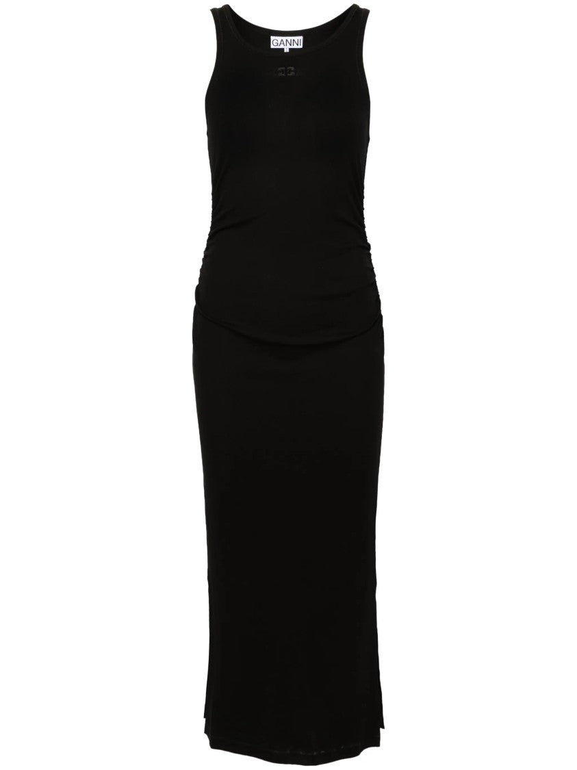 Ganni Rib Tank Top Long Dress