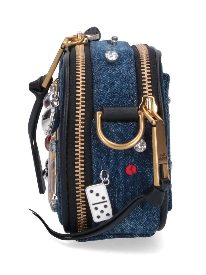 Marc Jacobs Denim Crossbody Bag With Playful Charms