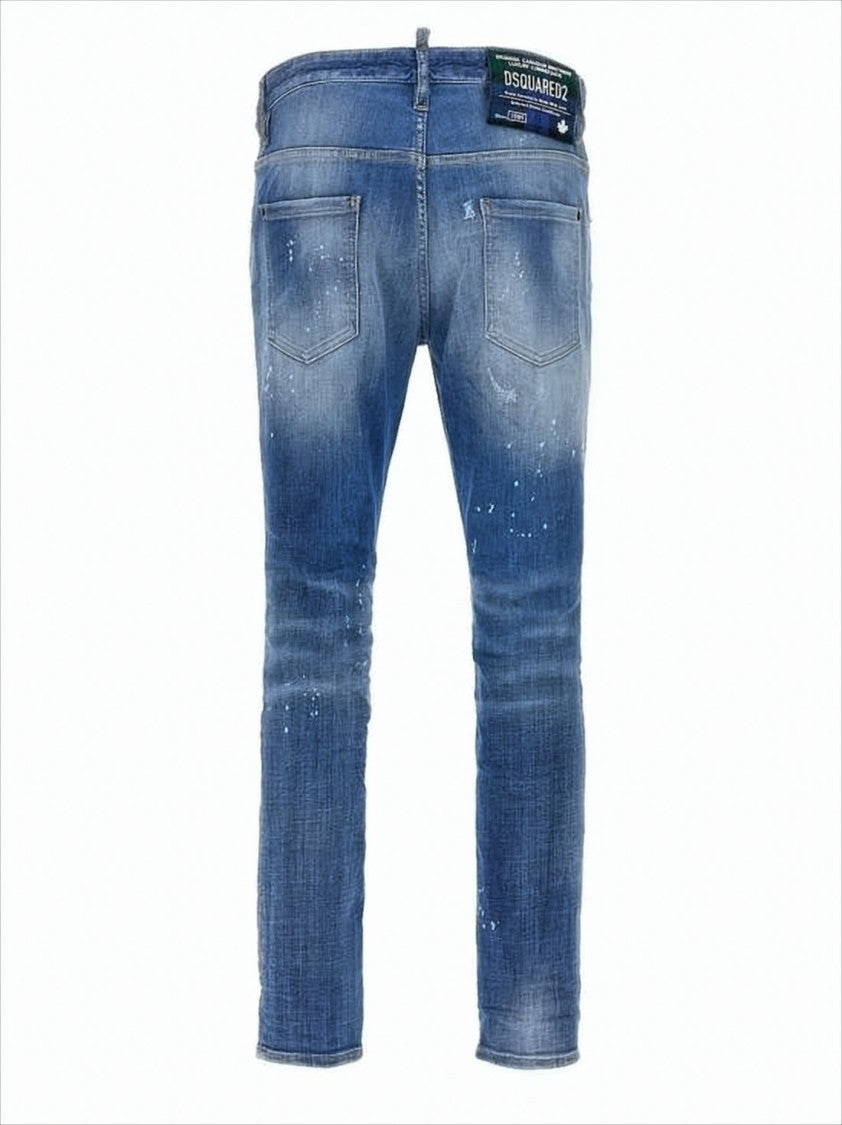 Dsquared2 Medium Blue Wash Slim Fit Denim Pants